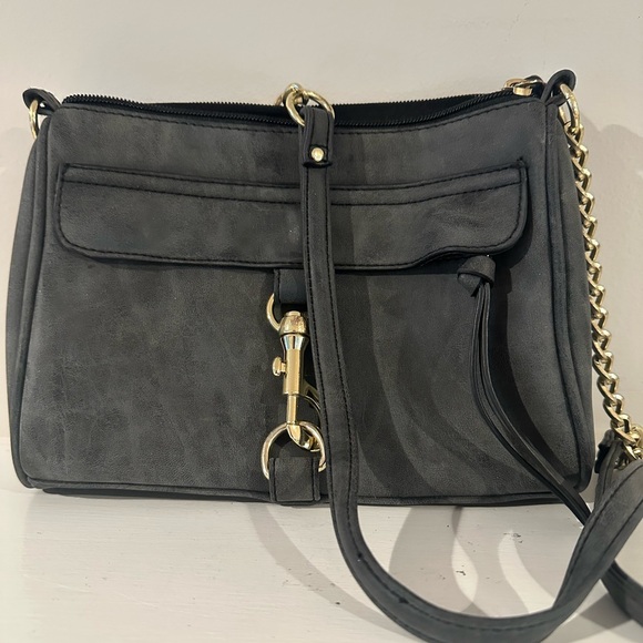 Rebecca Minkoff Handbags - Unbranded crossbody Shoulder Bag grey faux suede gold hardware